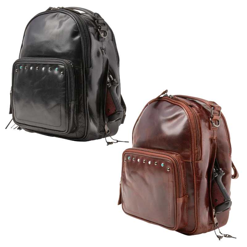 Concealed Carry Sawyer Leather Backpack Handgun Purses - Tophatter Daily Deals