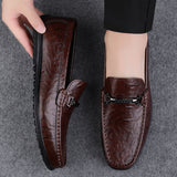 Black Comfortable Loafers Shoes Men Shoes - Tophatter Daily Deals