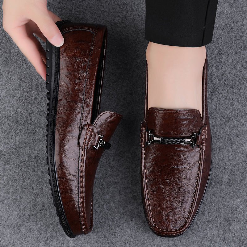 Black Comfortable Loafers Shoes Men Shoes - Tophatter Daily Deals