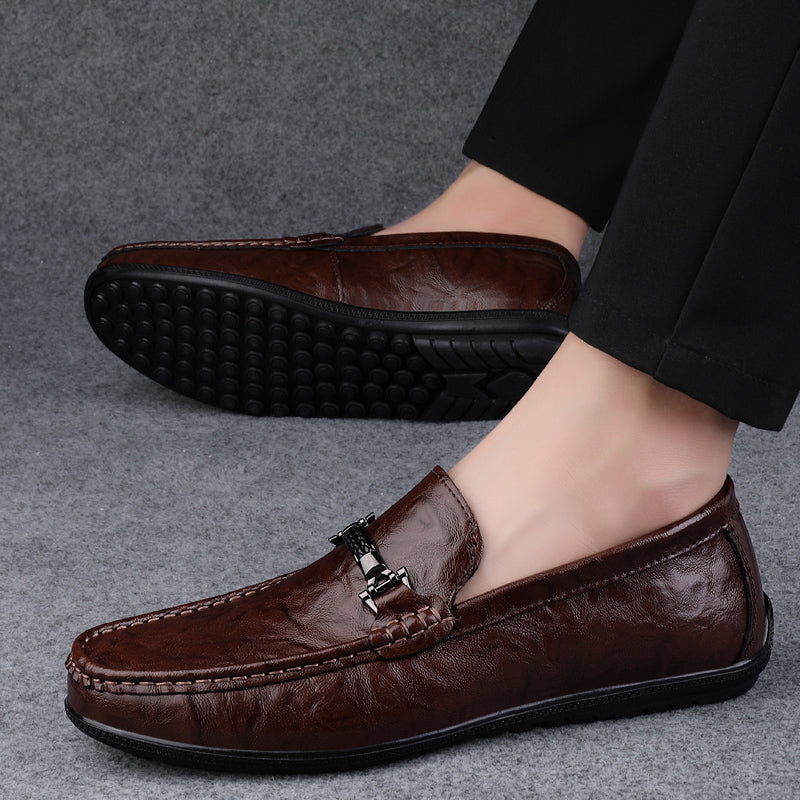 Black Comfortable Loafers Shoes Men Shoes - Tophatter Daily Deals