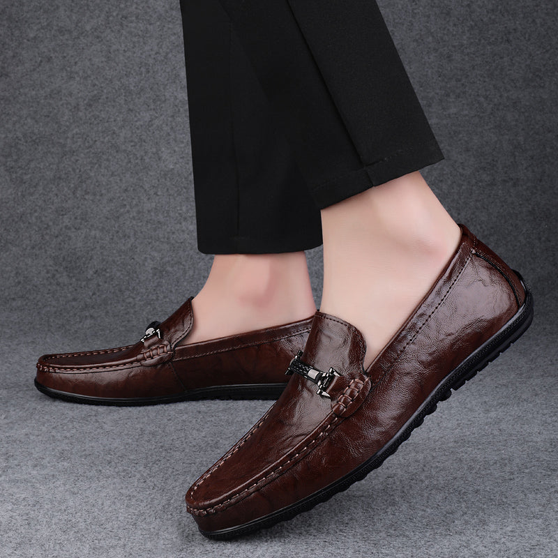 Black Comfortable Loafers Shoes Men Shoes - Tophatter Daily Deals