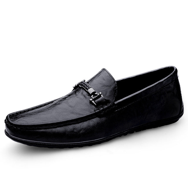 Black Comfortable Loafers Shoes Black Men Shoes - Tophatter Daily Deals