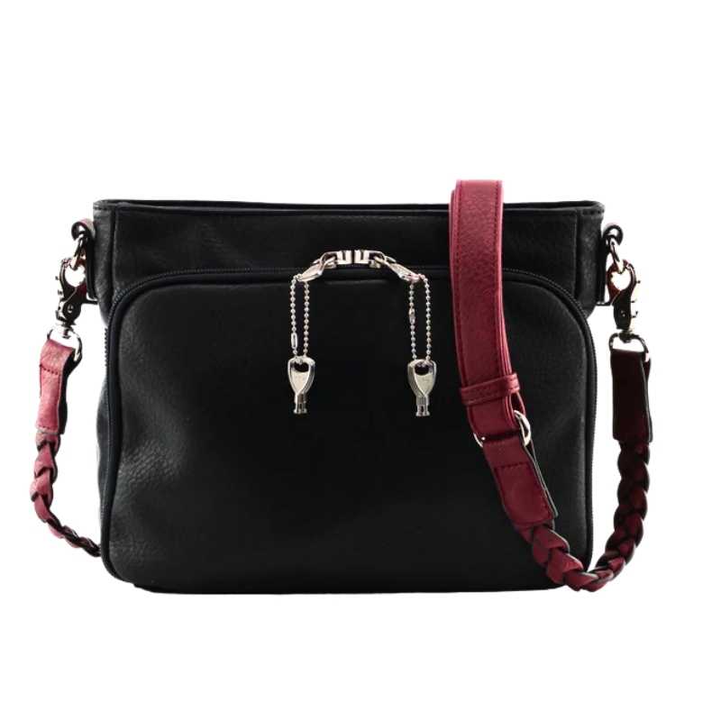 Skylar Braided Conceal Carry Crossbody Handbag Handgun Purses - Tophatter Daily Deals