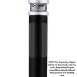 Custom Cane Engraving - Rectangle Black Anodized Aluminum Walking Cane Engraving - Tophatter Daily Deals