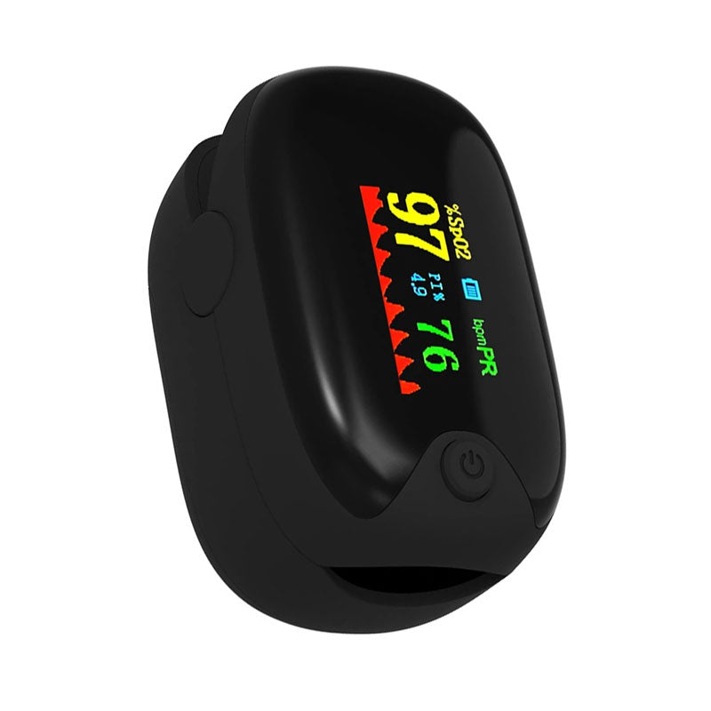 Pulse Oximeter Fingertip Noninvasive Accurate Readings Black - Tophatter Daily Deals