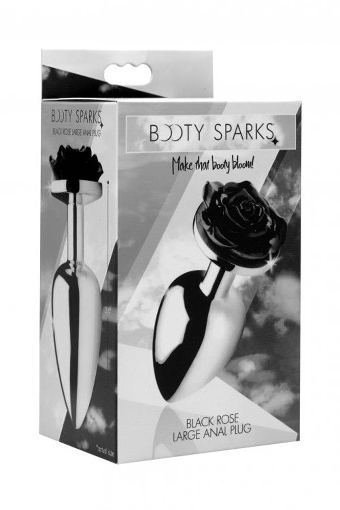 XR Brands - Booty Sparks - Black Rose Anal Plug - Large Sex Toy - Tophatter Daily Deals