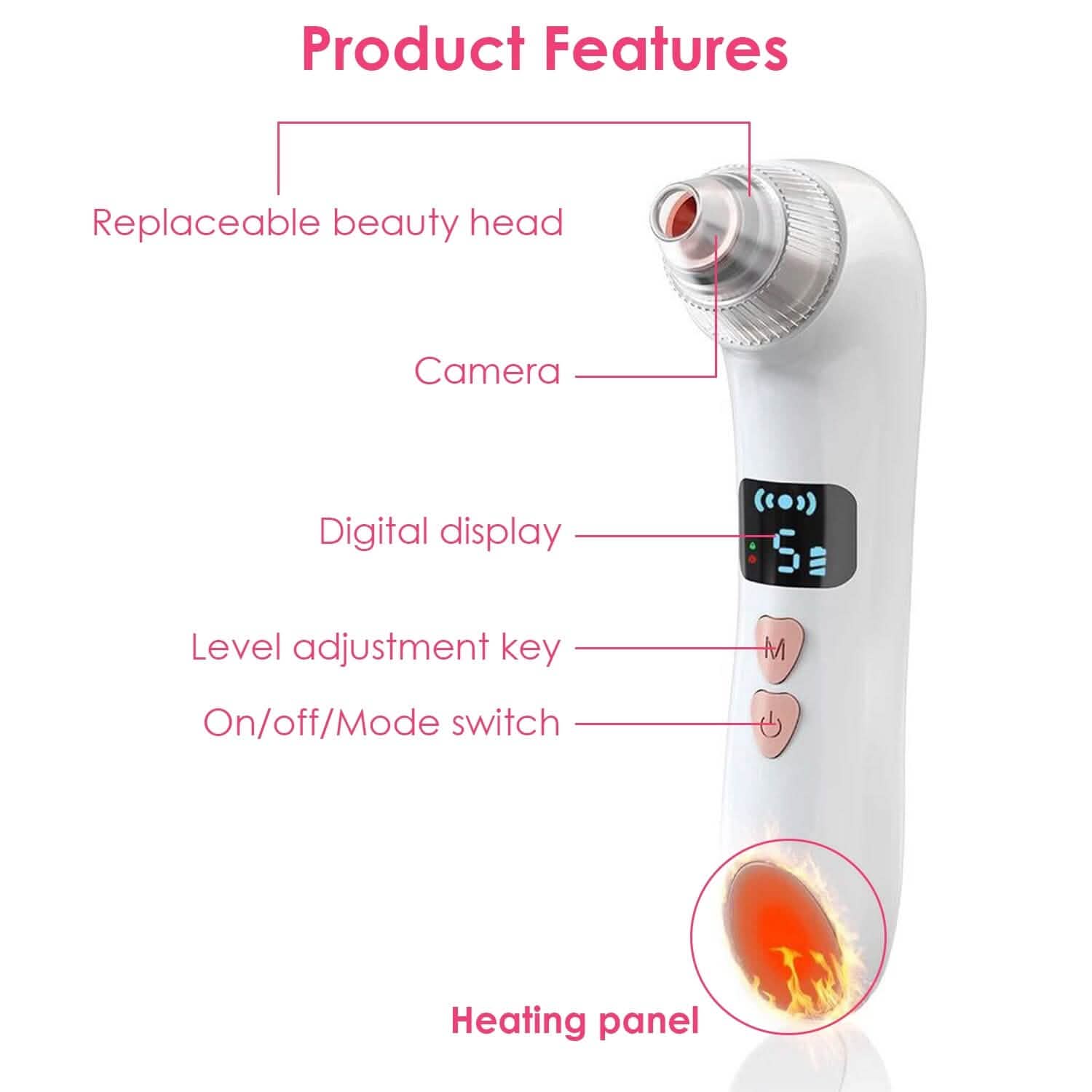 Blackhead Vacuum Remover Electric Blackhead Comedone Extractor Beauty & Personal Care - Tophatter Daily Deals