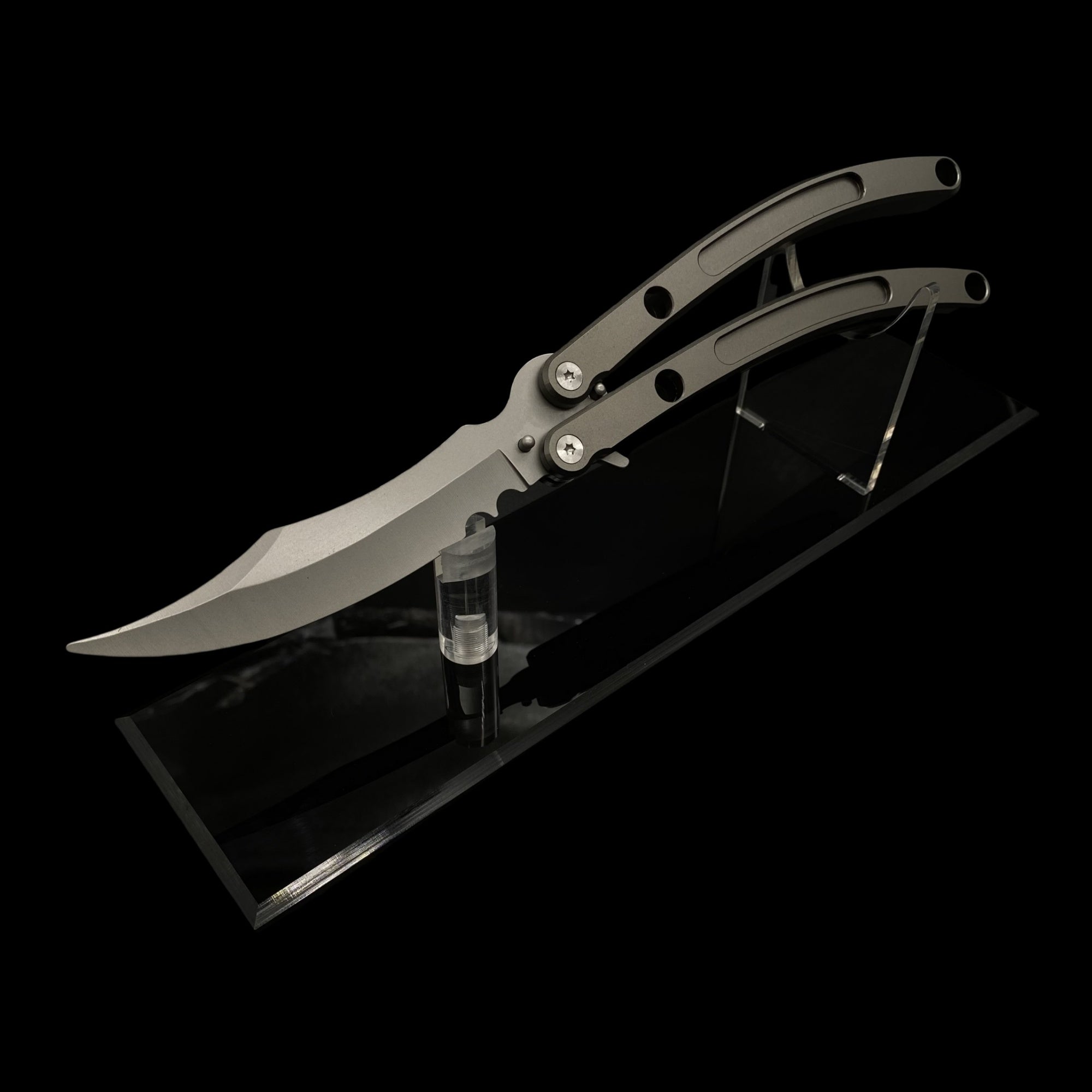 Black Market Butterfly Knife High-End CNC Balisong Trainer - Tophatter Daily Deals