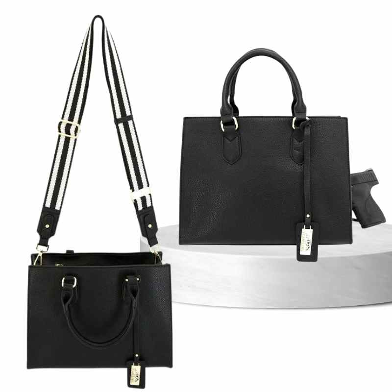 Cameleon® Remi Conceal Carry Handbag with Adjustable Strap Handgun Purses - Tophatter Daily Deals