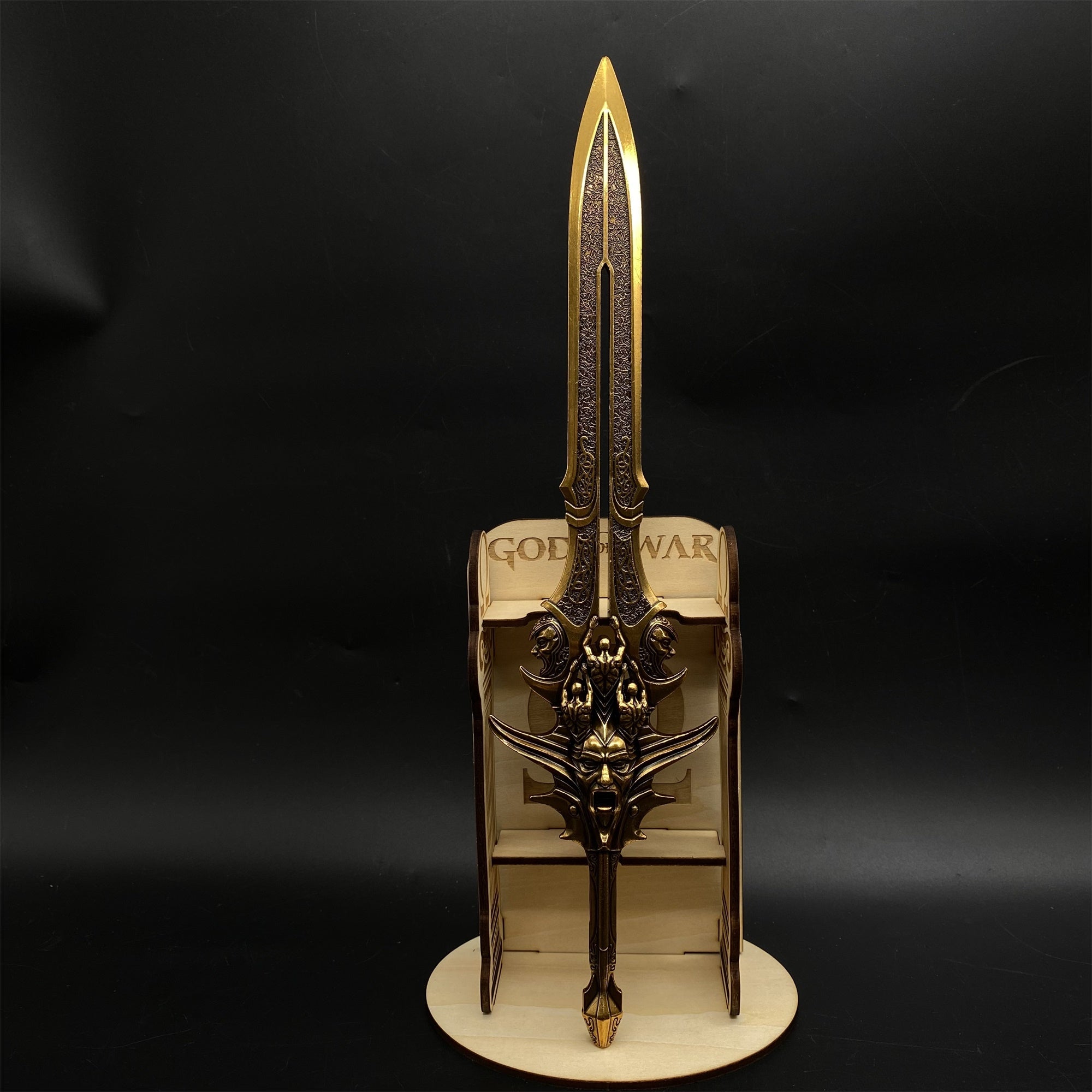 Blade Of Olympus Replica11.8" Metal Desk Display Art Golden & Stand A - Tophatter Daily Deals