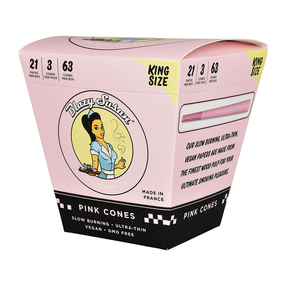 Blazy Susan Pre-Rolled Cones | Pink Bulk Box King Size Slim Pre-Rolled Cones - Tophatter Daily Deals