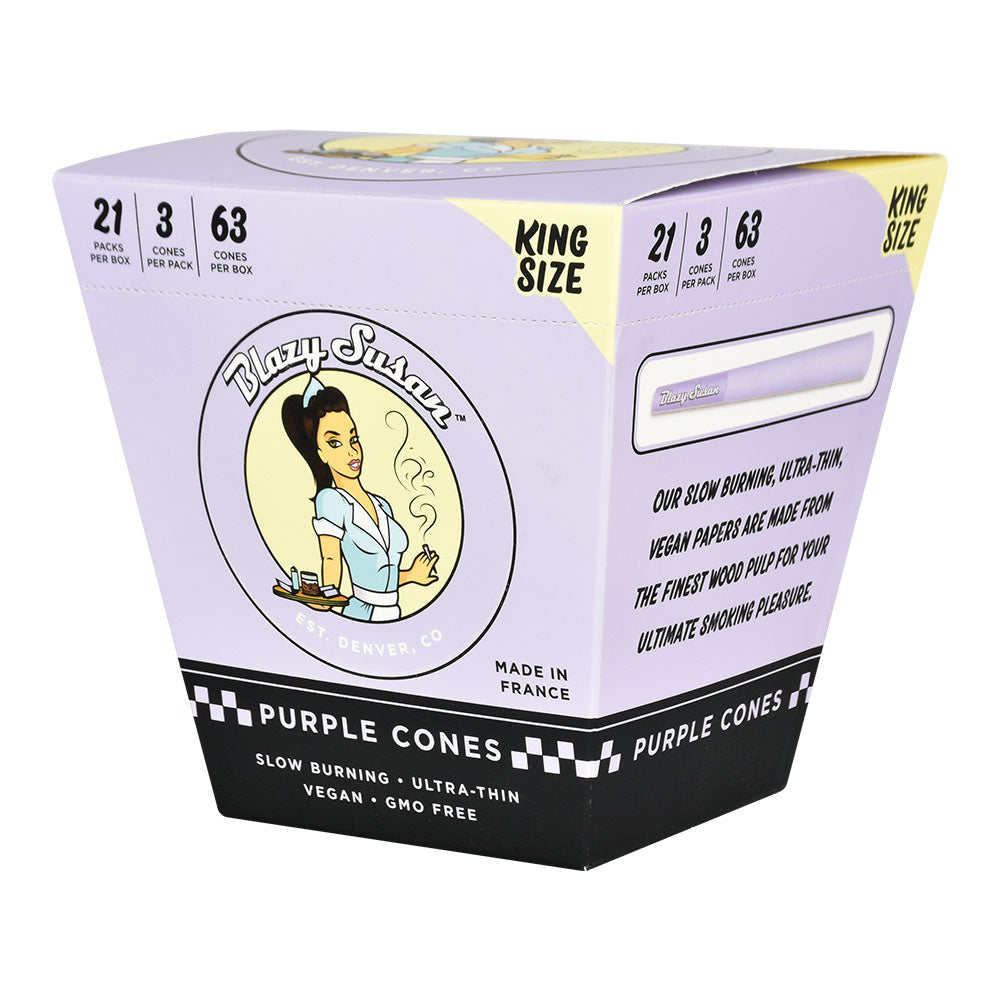 Blazy Susan Pre-Rolled Cones | Purple Bulk Box King Size Pre-Rolled Cones - Tophatter Daily Deals