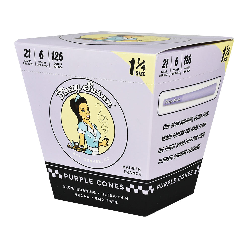 Blazy Susan Pre-Rolled Cones | Purple Bulk Box 1 1 4 Inch Pre-Rolled Cones - Tophatter Daily Deals