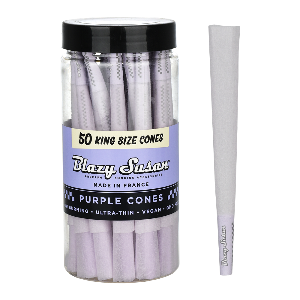 Blazy Susan Pre-Rolled Cones | Purple Jar King Size Slim Pre-Rolled Cones - Tophatter Daily Deals