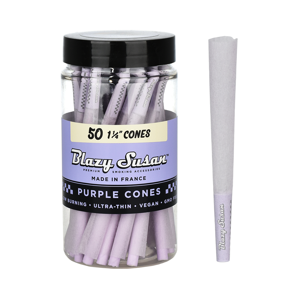 Blazy Susan Pre-Rolled Cones | Purple Jar 1 1 4 Inch Pre-Rolled Cones - Tophatter Daily Deals