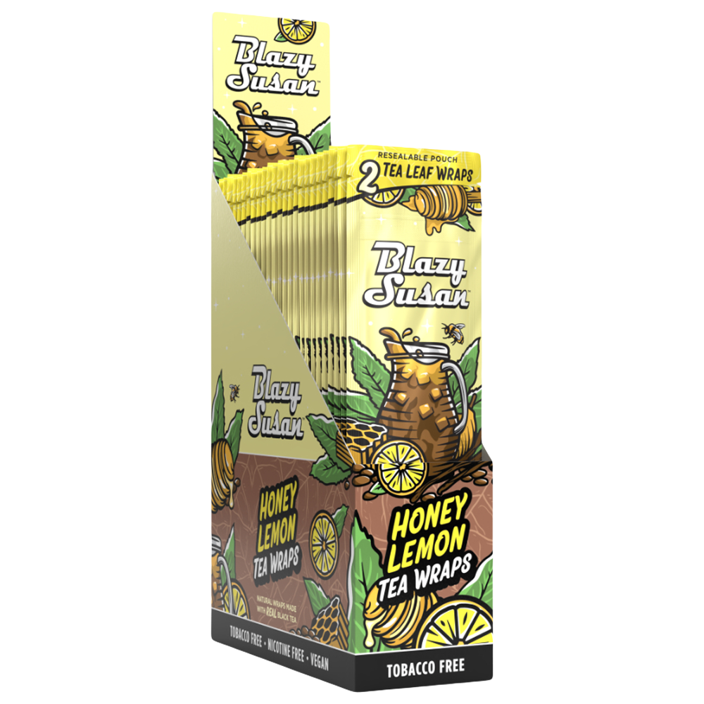 Blazy Susan Tea Leaf Wraps Honey Lemon Tea Blunt Wraps & Leaf Rolls - Tophatter Daily Deals