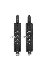 Ouch by Shots Toys - Black & White - Bonded Leather Collar with Hand Cuffs - Black BDSM - Tophatter Daily Deals