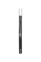 Ouch by Shots Toys - Black & White - Bonded Leather Collar with Hand Cuffs - Black BDSM - Tophatter Daily Deals