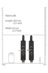 Ouch by Shots Toys - Black & White - Bonded Leather Collar with Hand Cuffs - Black BDSM - Tophatter Daily Deals