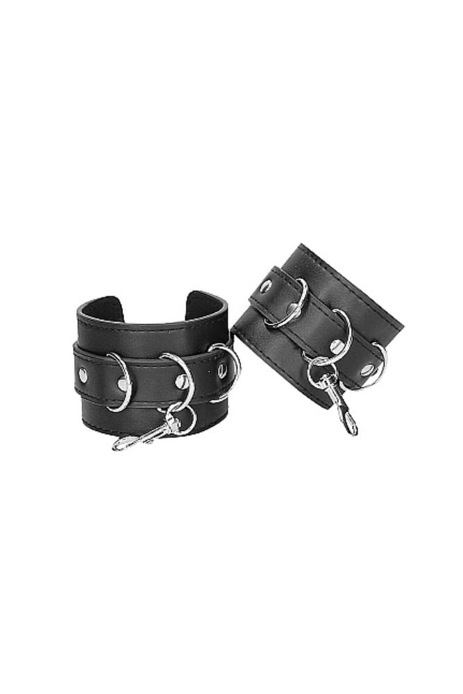 Ouch by Shots Toys - Black & White - Bonded Leather Hogtie with Hand & Ankle Cuffs - Black BDSM - Tophatter Daily Deals