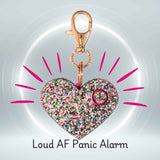 Bling Heart Panic Alarm Personal Safety Flashlight Key Chain Campus Safety - Tophatter Daily Deals