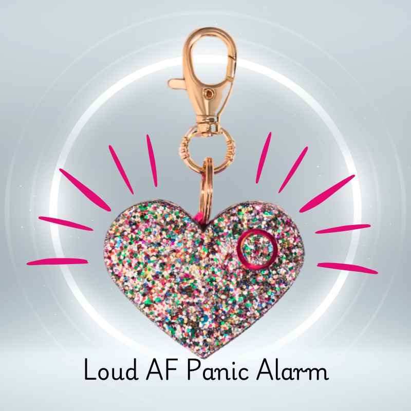 Bling Heart Panic Alarm Personal Safety Flashlight Key Chain Campus Safety - Tophatter Daily Deals