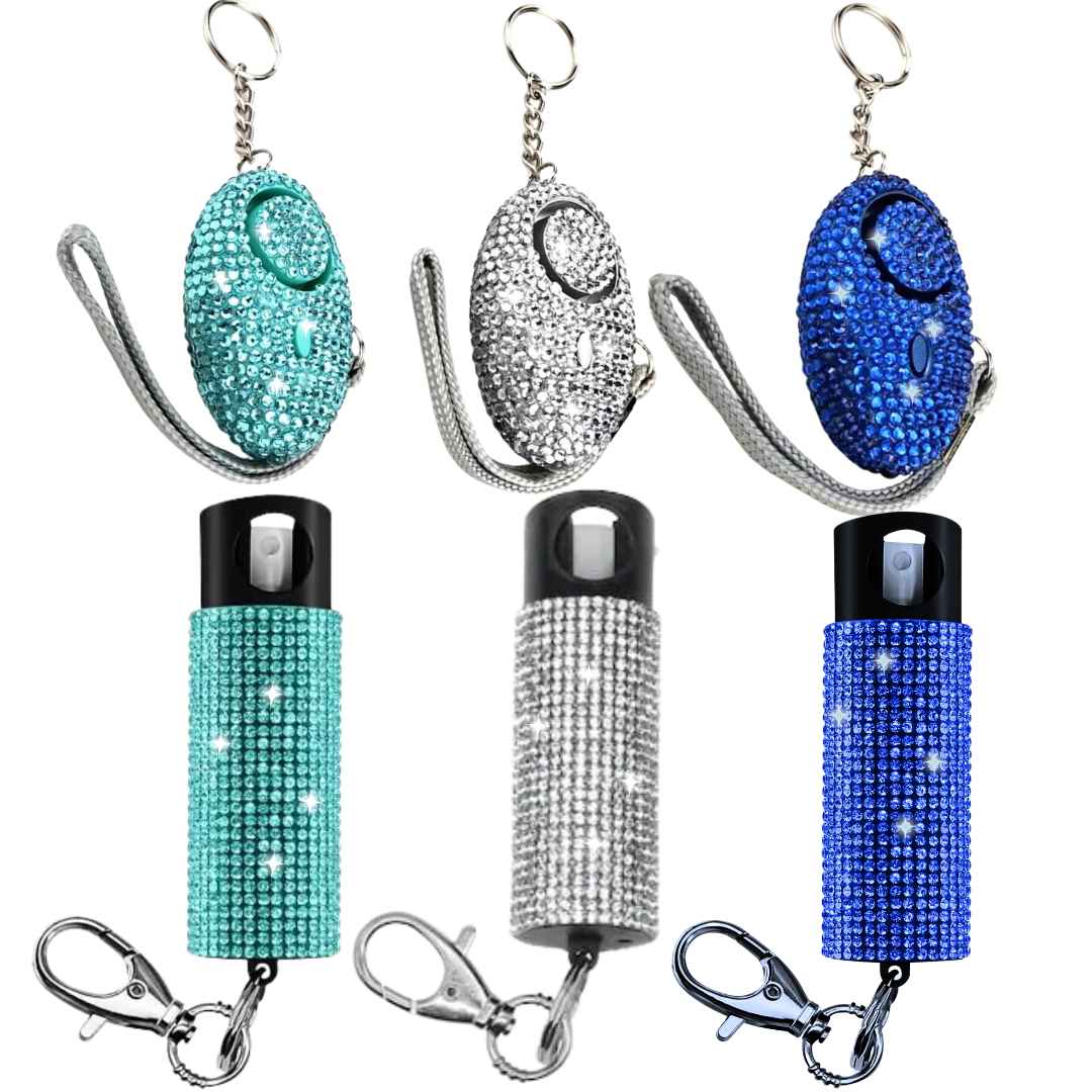 Bling Boss Rhinestone Pepper Spray and Panic Alarm Self-Defense Keychain Set Package Deals - Tophatter Daily Deals