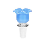 Blissful Blossom Herb Slide Opaque Light Blue Glass Bong Bowls - Tophatter Daily Deals