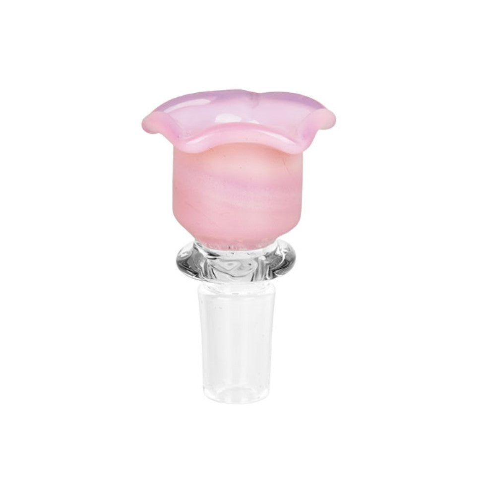 Blissful Blossom Herb Slide Opaque Pink Glass Bong Bowls - Tophatter Daily Deals