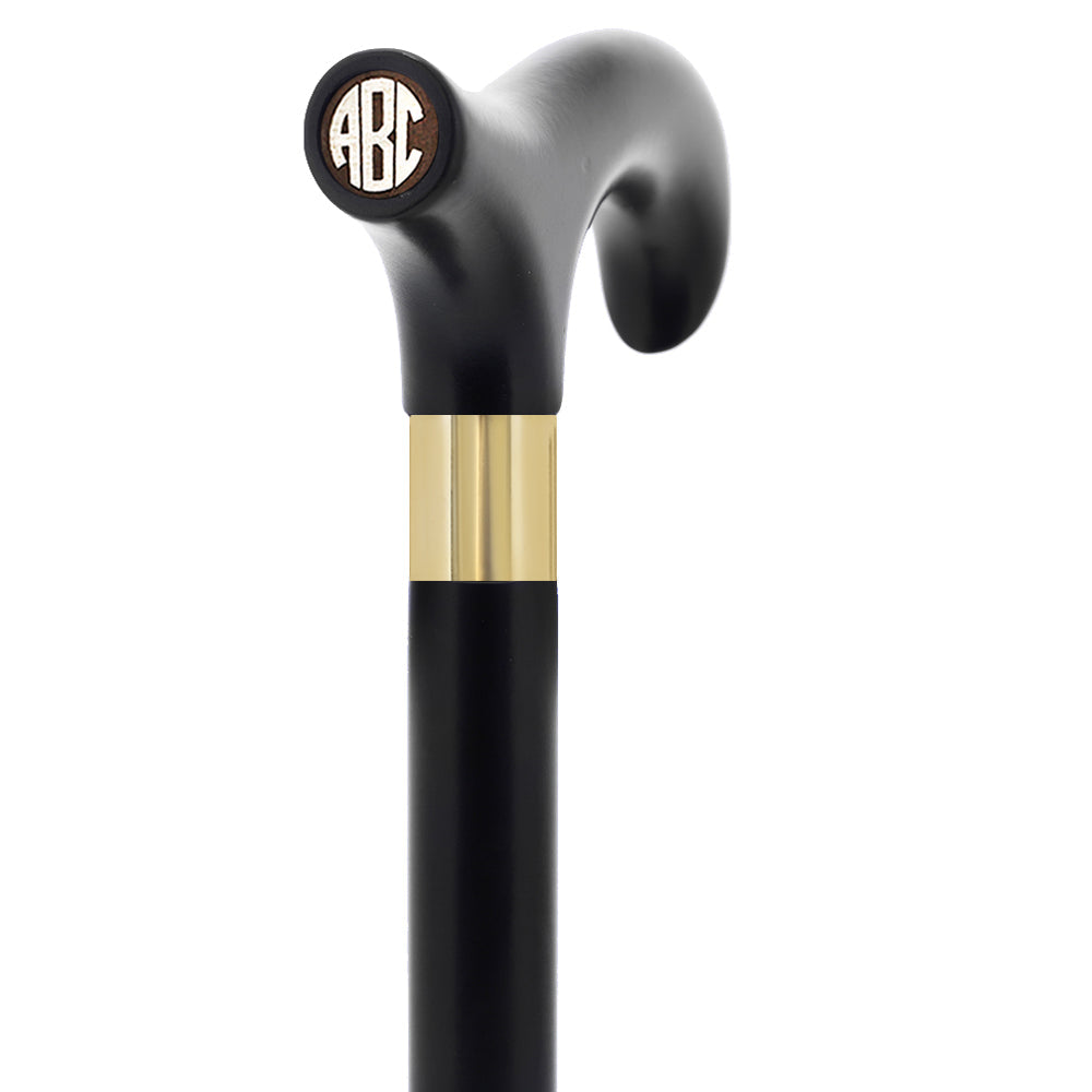 Custom-Engraved Wooden Cane: Choose Color & Personalize - Tophatter Daily Deals