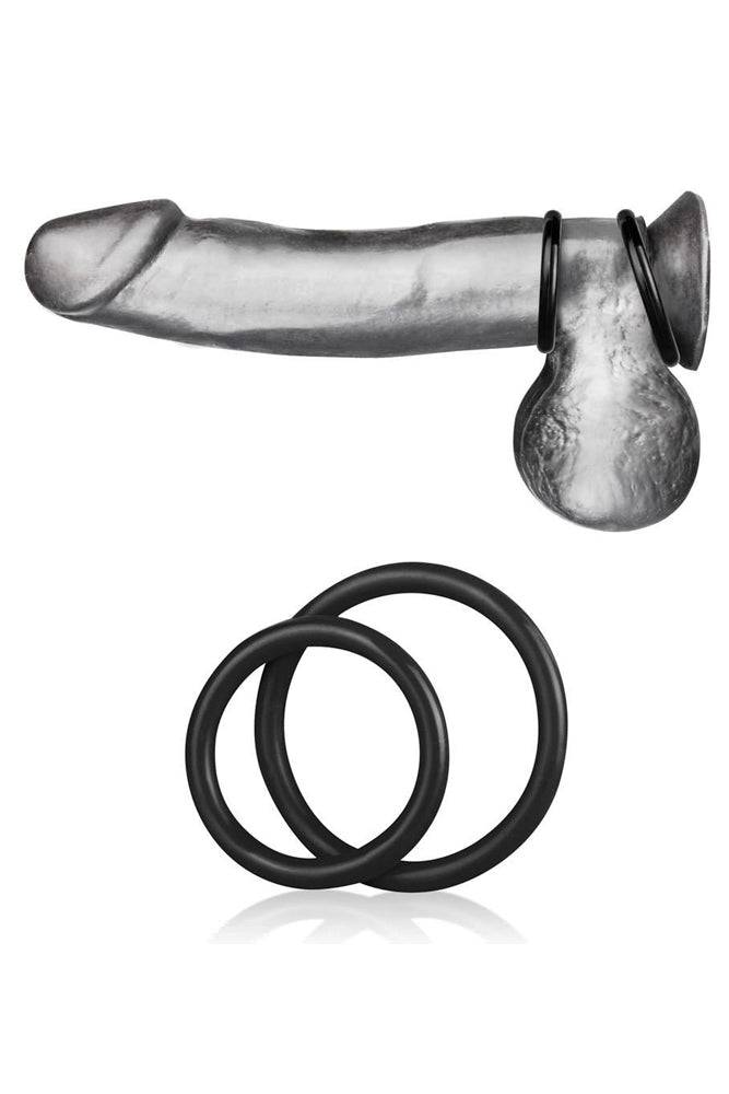 Electric Eel - Blue Line - Silicone Cock Ring Set - Black Sex Toy - Tophatter Daily Deals