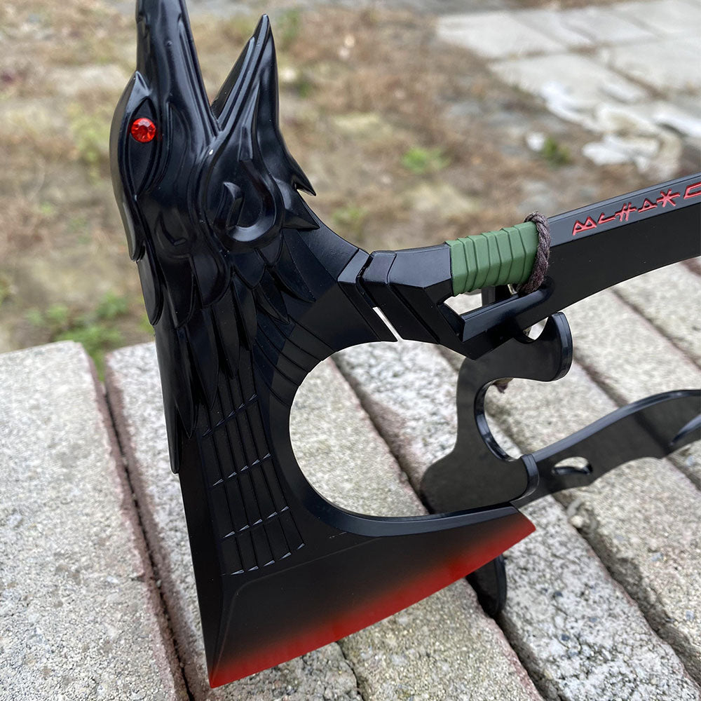 Full-Size New Raven Bite Axe Bloodhound Heirloom 100% Metal With Real Rope Wrapped Handle - Tophatter Daily Deals