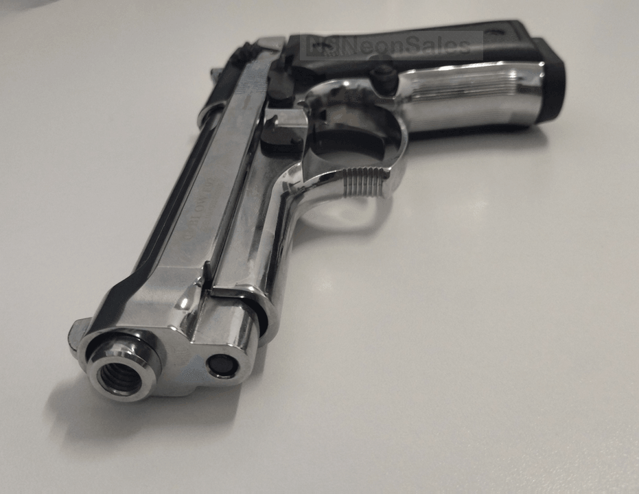 BLOW F92 BLANK GUN - SHINY CHROME - Tophatter's Army Deals BLANK GUNS - Tophatter Daily Deals