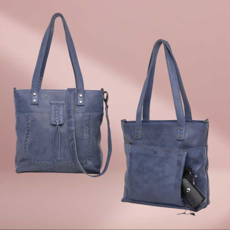 Eden Leather Concealed Carry Tote Shoulder Bag Handgun Purses - Tophatter Daily Deals