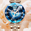 RhineTime™ Blue Flower Diamond Watch Watches - Tophatter Daily Deals