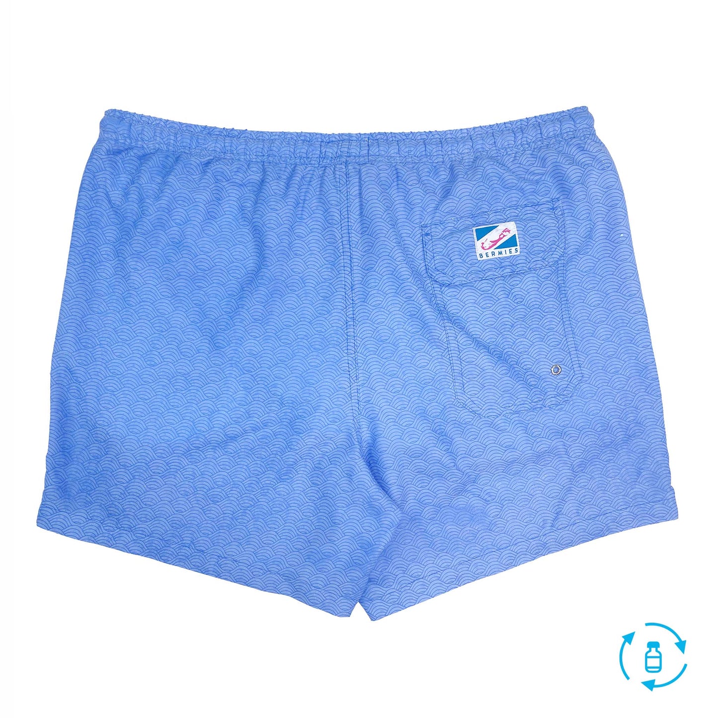Bermies Blue to Waves Swim Trunks Swimwear - Tophatter Daily Deals