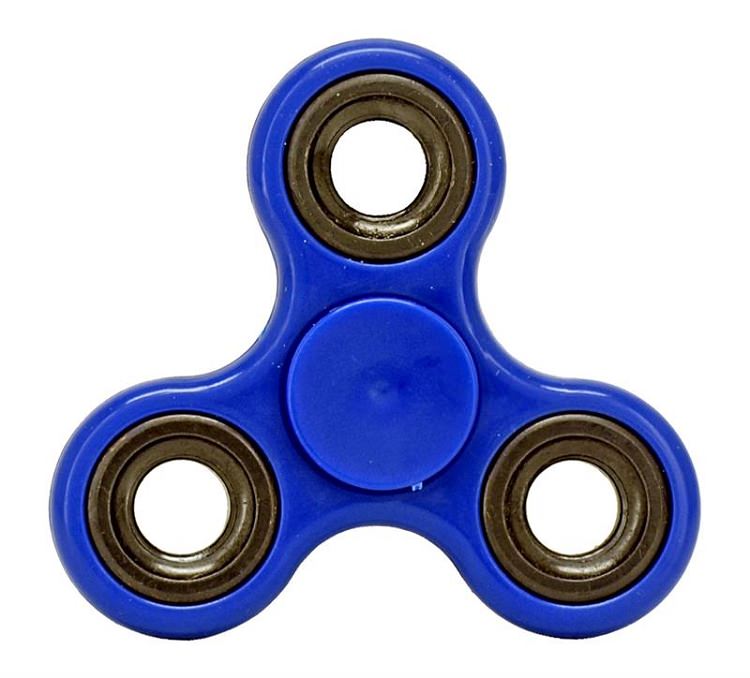 Stress Relief Hand Spinner and Spinning Tri Fidget High Speed Blue Collectible Weapons - Tophatter Daily Deals