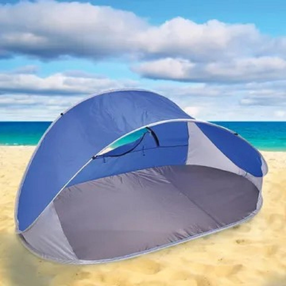 Pop-Up Beach Tent With Carry Bag Blue Everything Else - Tophatter Daily Deals