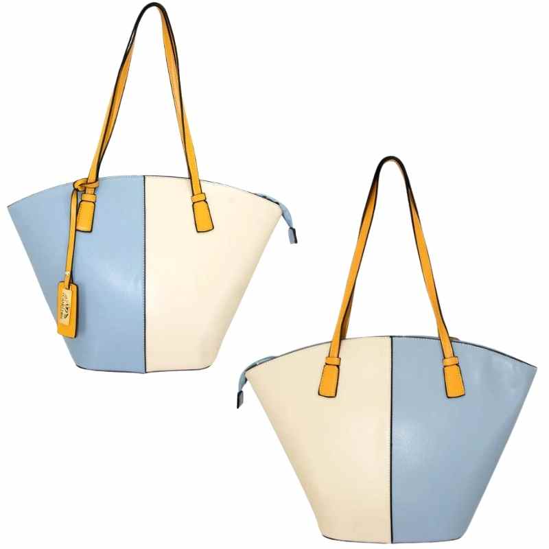 Cameleon® Matilda Color Block CCW Tote Style Handbag Blue White Handgun Purses - Tophatter Daily Deals