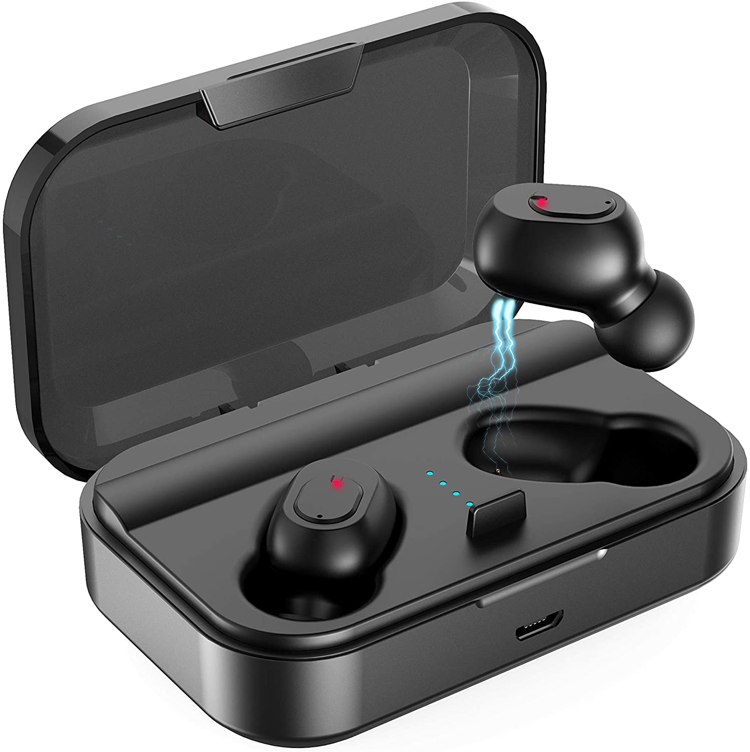 Bluetooth 5.0 Wireless Earbuds with 2000mAh Charging Case Stereo Headphones In-Ear Headphones - Tophatter Daily Deals