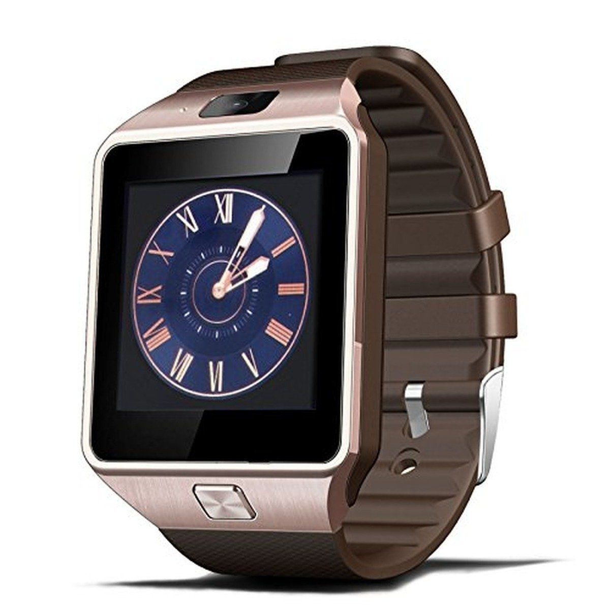 Bluetooth Smart Watch with Camera, Pedometer, Activity Monitor and iPhone/Android Phone Sync Gold Unbranded Smart Watch - Tophatter Daily Deals