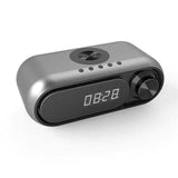 Bluetooth Speaker Wireless Charger with Alarm Clock Black Phone Chargers - Tophatter Daily Deals
