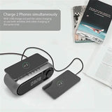 Bluetooth Speaker Wireless Charger with Alarm Clock Phone Chargers - Tophatter Daily Deals
