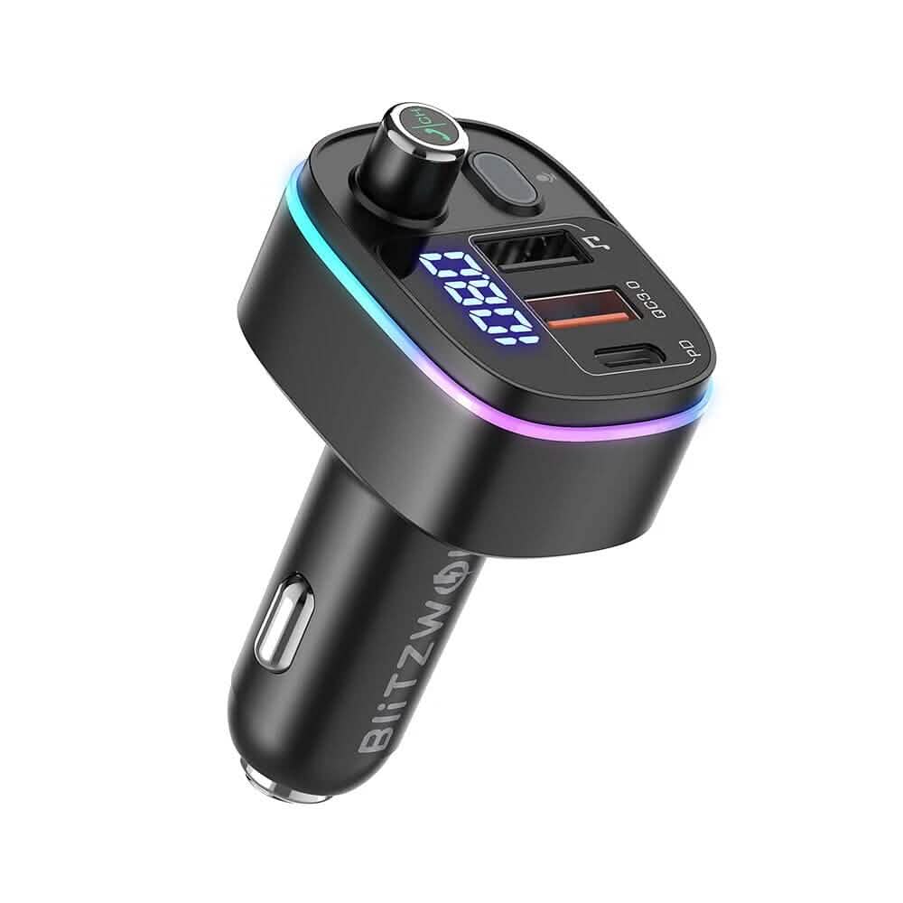 Bluetooth V5.0 FM Transmitter USB Car Charger Automotive - Tophatter Daily Deals
