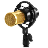 BM-800 Condenser Sound Recording Microphone with Shock Mount for Radio Braodcasting Black Audio Accessories - Tophatter Daily Deals