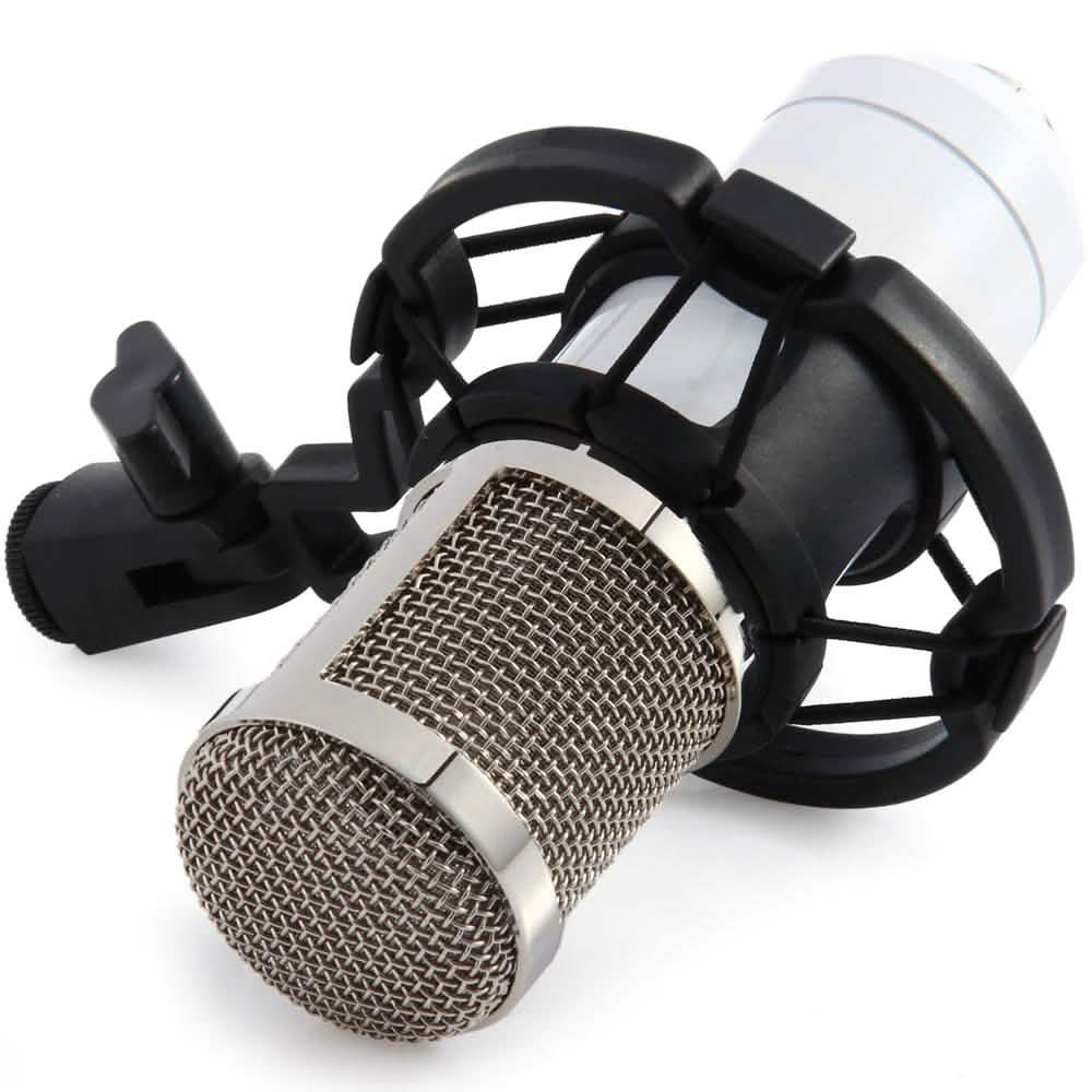 BM-800 Condenser Sound Recording Microphone with Shock Mount for Radio Braodcasting Audio Accessories - Tophatter Daily Deals