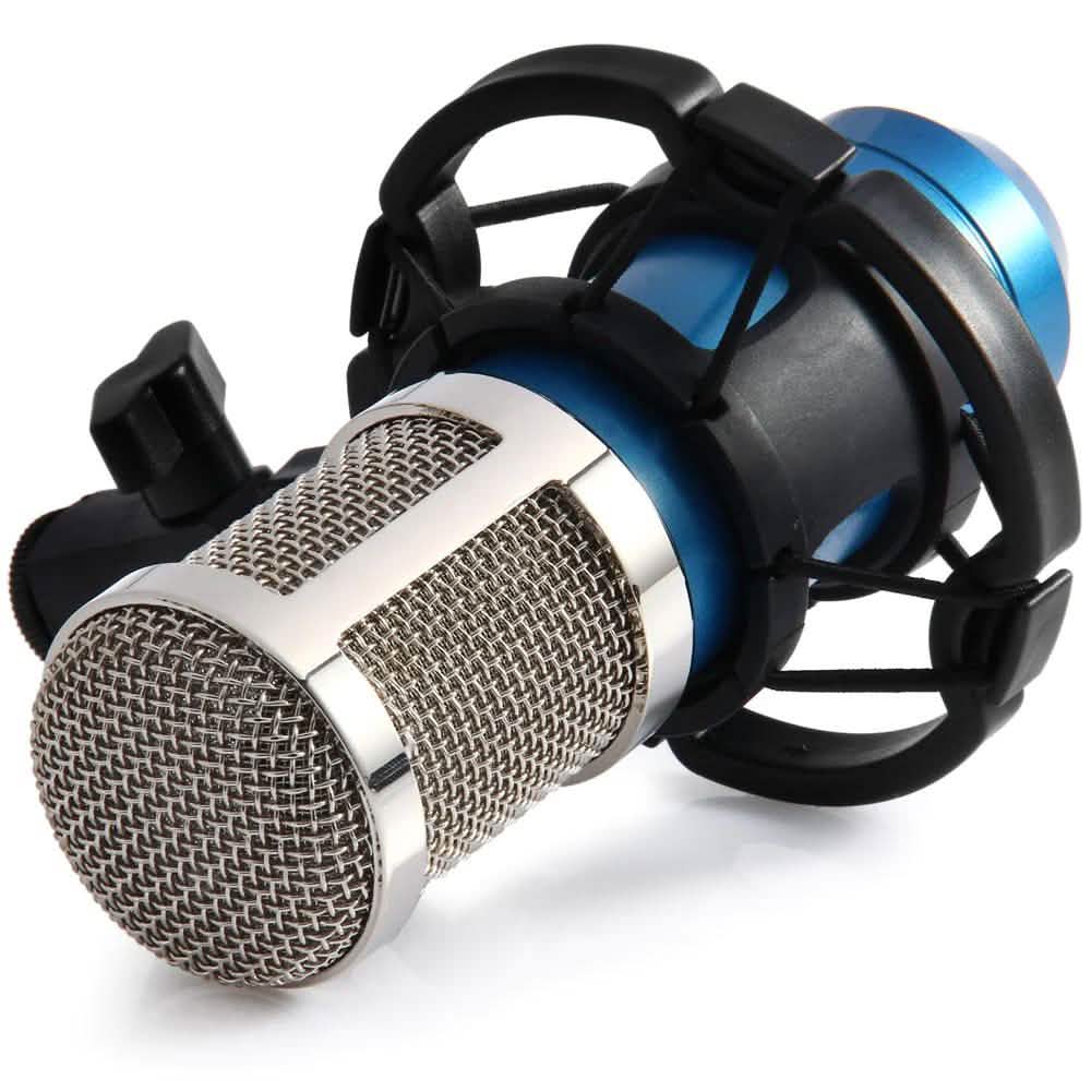 BM-800 Condenser Sound Recording Microphone with Shock Mount for Radio Braodcasting Audio Accessories - Tophatter Daily Deals