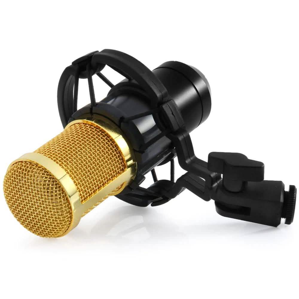 BM-800 Condenser Sound Recording Microphone with Shock Mount for Radio Braodcasting Audio Accessories - Tophatter Daily Deals