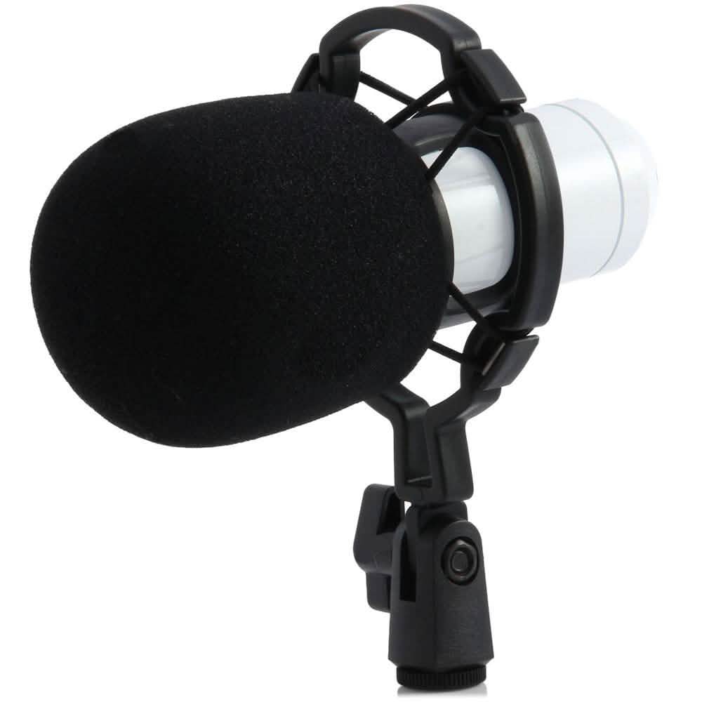 BM-800 Condenser Sound Recording Microphone with Shock Mount for Radio Braodcasting Audio Accessories - Tophatter Daily Deals