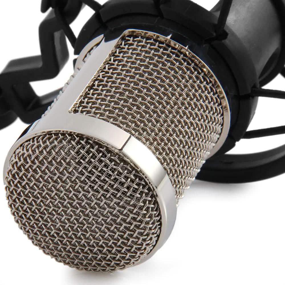 BM-800 Condenser Sound Recording Microphone with Shock Mount for Radio Braodcasting Audio Accessories - Tophatter Daily Deals
